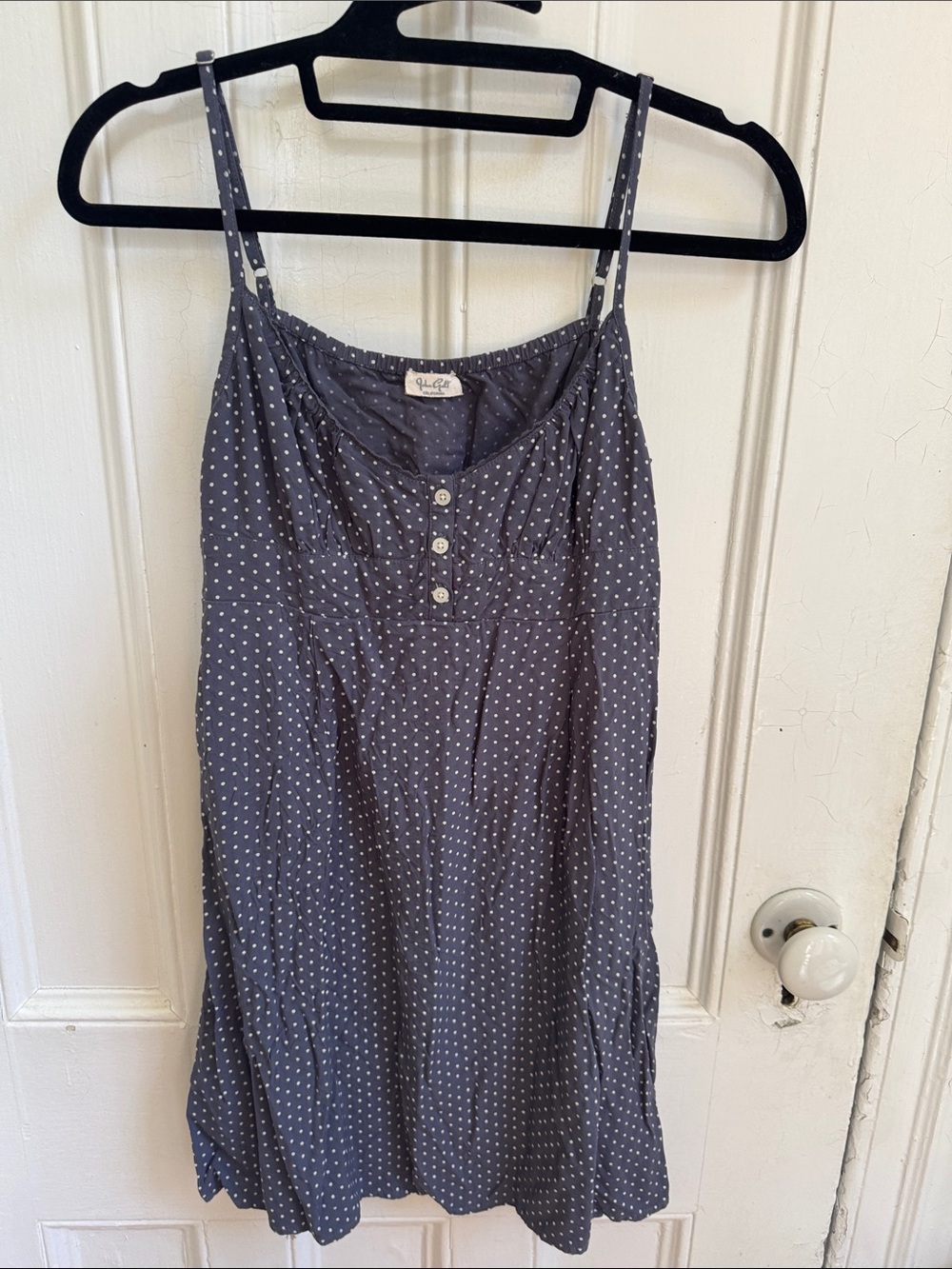 Brandy Melville  Charcoal Gray Polka Dot dress